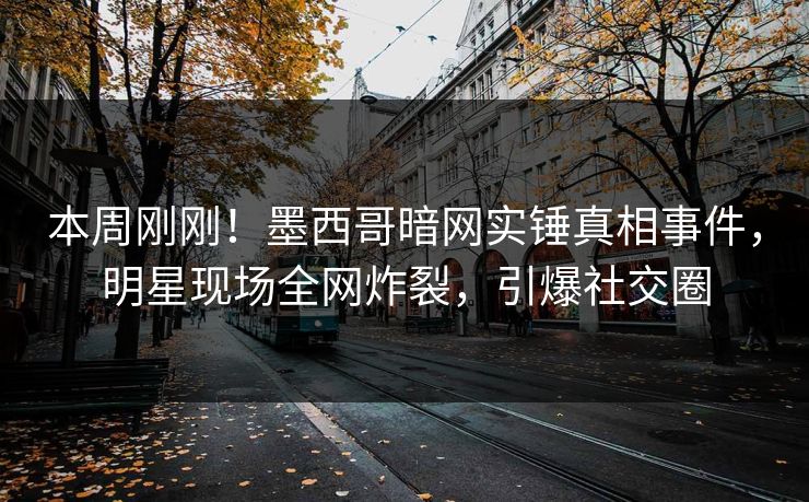 本周刚刚！墨西哥暗网实锤真相事件，明星现场全网炸裂，引爆社交圈