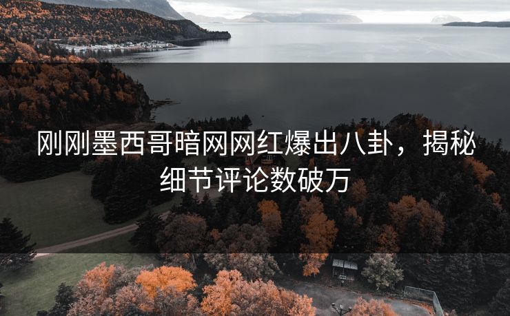 刚刚墨西哥暗网网红爆出八卦，揭秘细节评论数破万