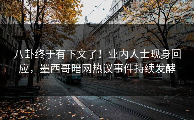 八卦终于有下文了！业内人士现身回应，墨西哥暗网热议事件持续发酵