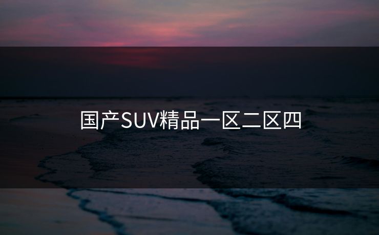 国产SUV精品一区二区四