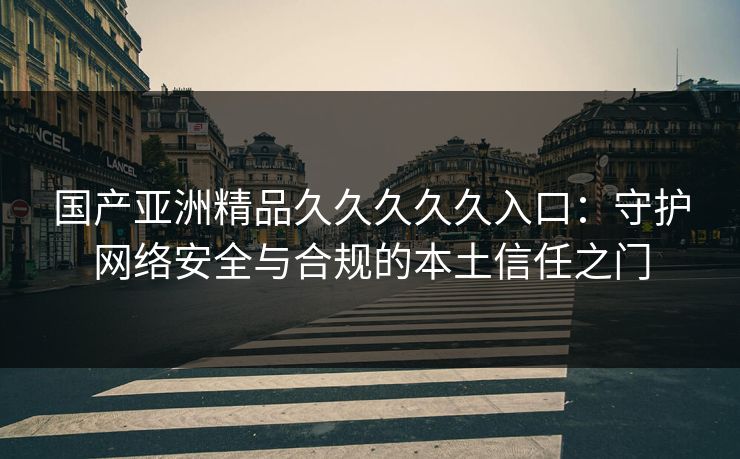 国产亚洲精品久久久久久入口：守护网络安全与合规的本土信任之门